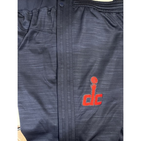 Washington Wizards Bullets DC NBA Adidas Team Warm Up Pants Full Side Snap 2XL+2 - Picture 9 of 9